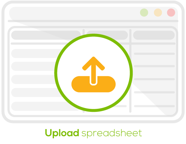 Upload the spreadsheet